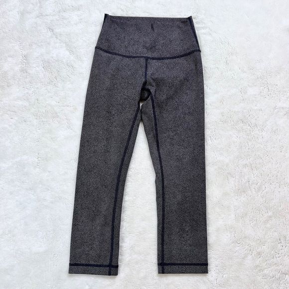 Lululemon Wunder Under High Rise Crop 21" Disperse Dusky Lavender Black Size 4 - Picture 5 of 9